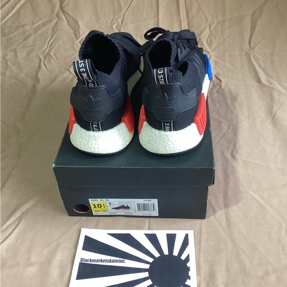 Adidas NMD R1 Black Lush Red 2015 S79168 Men's Size 10.5 - Picture 6 of 6